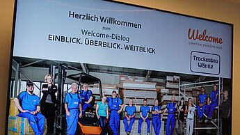Der erste Welcome-Dialog des Welcome Center Erzgebirge zu Gast bei Trockenbau Wäntig GmbH / © WFE GmbH